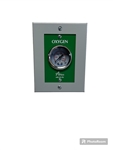 High Pressure Oxygen Gauge w/ wall plate