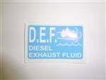 Diesel Exhaust Fluid Decal