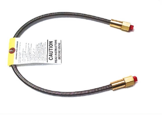 Stainless High Pressure Oxygen Hose, 4ft.