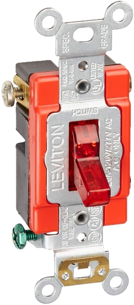 Red Lighted Switch, 110VAC,