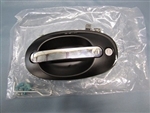 Wheeled Coach Oval Door Handle, Black & Chrome (Compartment)