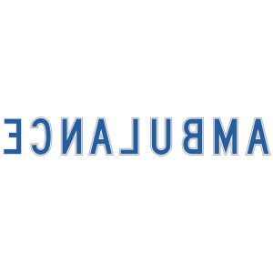 4" Mirror Image ECNALUBMA (AMBULANCE)