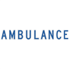 6" AMBULANCE, Blue w/ White Reflective Border