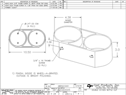 Double Oxygen Cylinder Cup, "D" & "E"