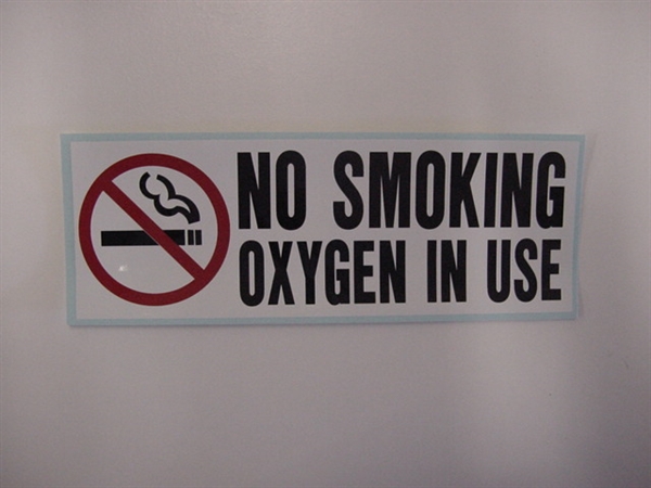 3.5" x 10" No Smoking Decal