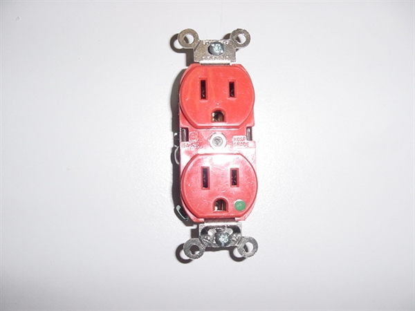 125V Duplex Receptacle, Lighted, Hospital Grade