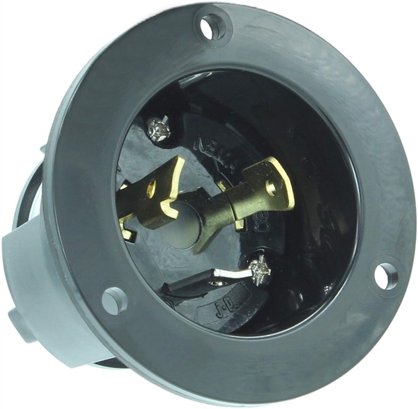 20 Amp Twist-lock inlet w/ Gray Cover