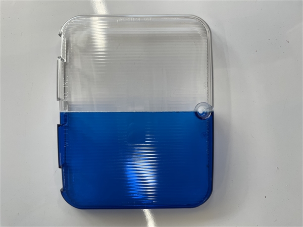 Whelen 9E Blue/Clear split lens
