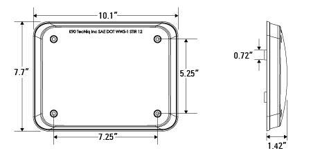 TecNiq K90 Chrome Flange (9 x 7)
