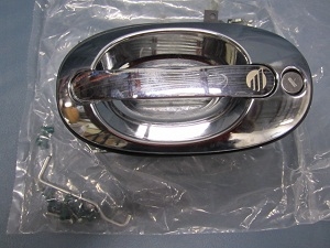 Wheeled Coach Oval Door Handle, Chrome (Entry)