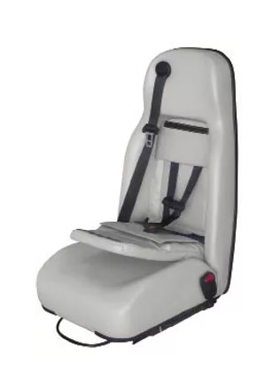 Attendant Seat with Child Safety Seat & 3-pt Belt